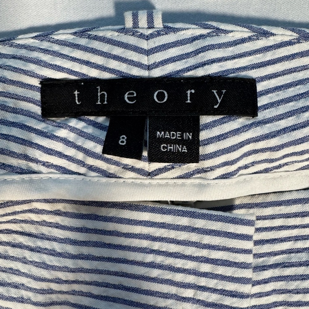 Theory Seersucker!!  Women’s pants!  Summer here I come❤️ old money - Picture 2 of 5